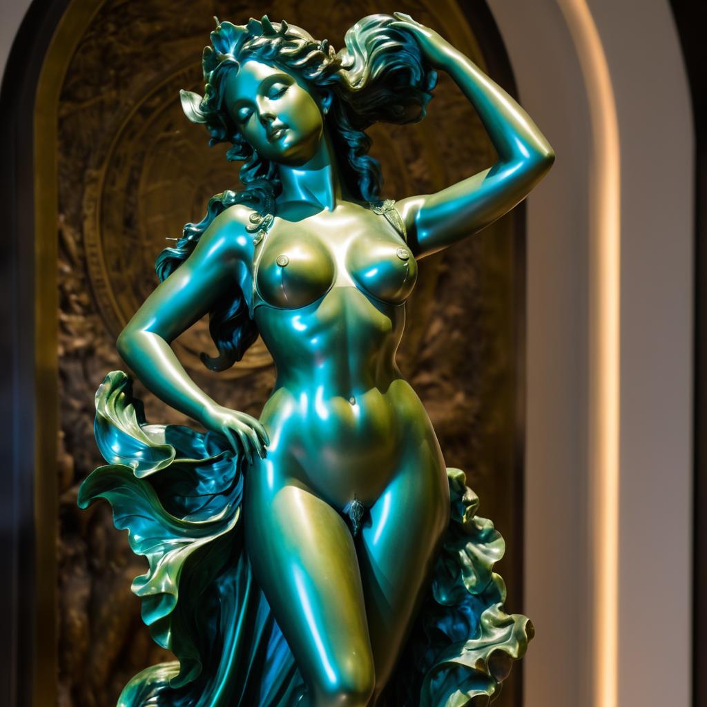 Seductive Siren Bronze Sculpture Portrait