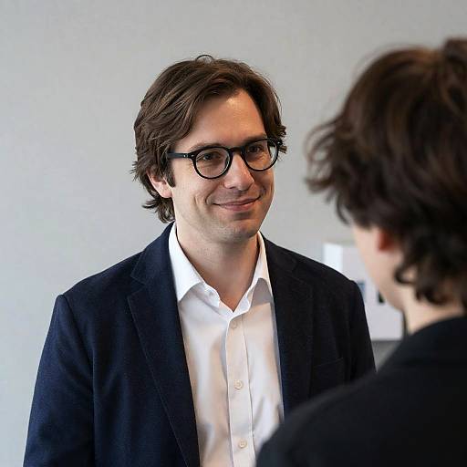 Casual Conversation Against Neutral Background