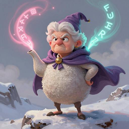 Anthropomorphic Teapot Grandma Wizard