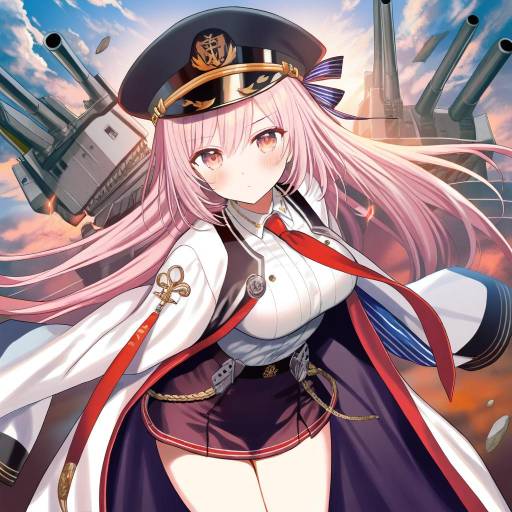 Illustration of Admiral (warship girls r), warship girls r in the style of Yuuki rika