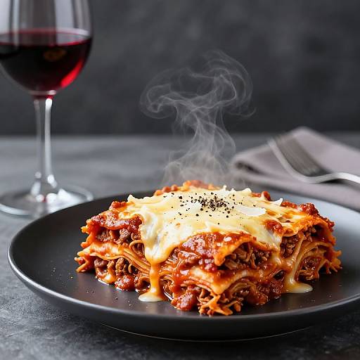 Photorealistic Lasagna Bolognese Scene