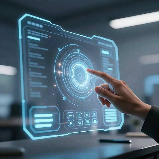 Digital Artist with Holographic Interface