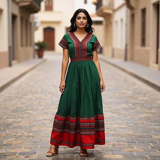 Ethnic Woman in Vibrant Dress