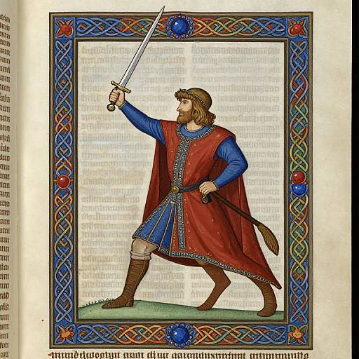 Medieval Illuminated Macduff Scene