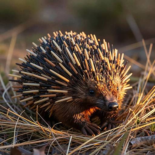 Red Echidna in Golden Hour Glow