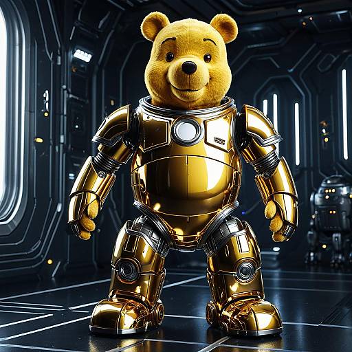 Stippling Ultra-Robot Winnie the Pooh