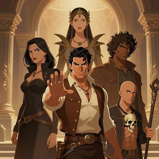 Six Characters in a Fantasy Realm