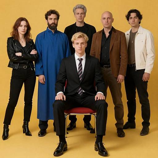 Diverse Group Portrait with Bold Colors