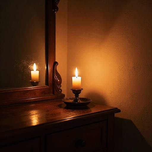 Cozy Candlelit Vintage Room Ambiance