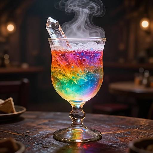 Magical Rainbow Goblet in Fantasy Tavern