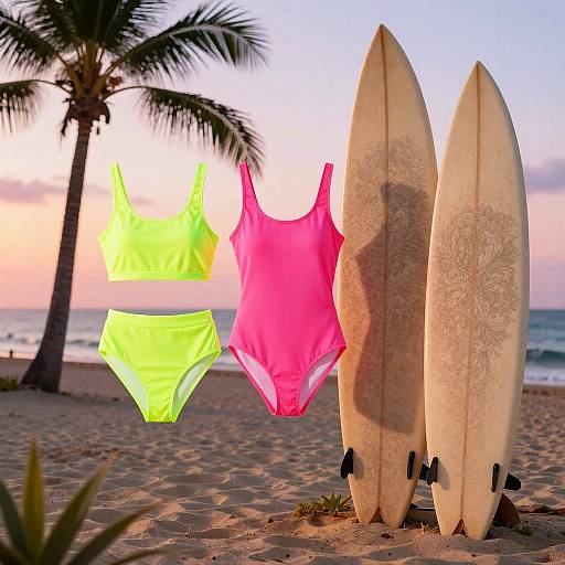 80s Neon Beach Retro Vibes