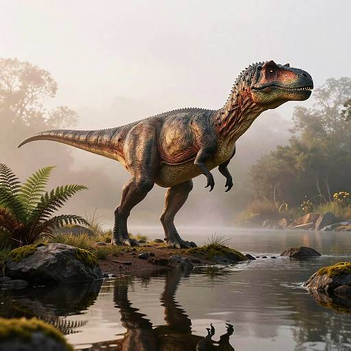 Majestic Langhals Dinosaur at Dawn