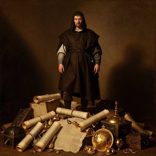 Moneymonger Amidst Renaissance Treasures