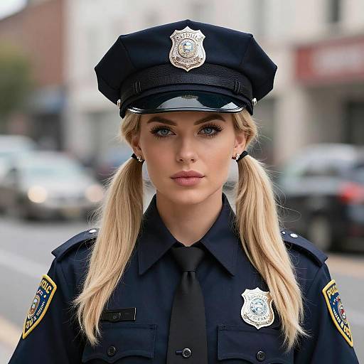 Female Police Officer in Uniform