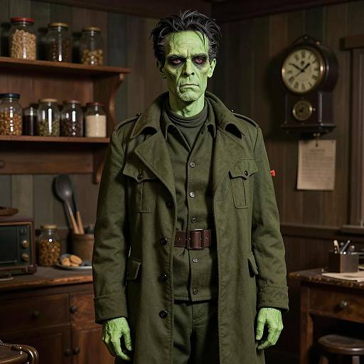 Frankenstein in Rustic Steampunk Attire