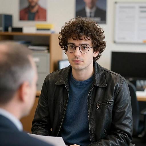Candid Office Portrait of Two Men