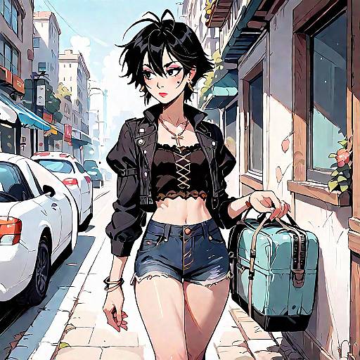 Anime Girl Urban Summer Pinup