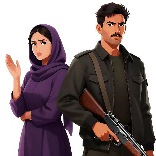 Man and Woman Digital Illustration