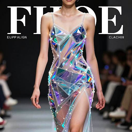 Futuristic AI Dress with Dynamic Fabrics