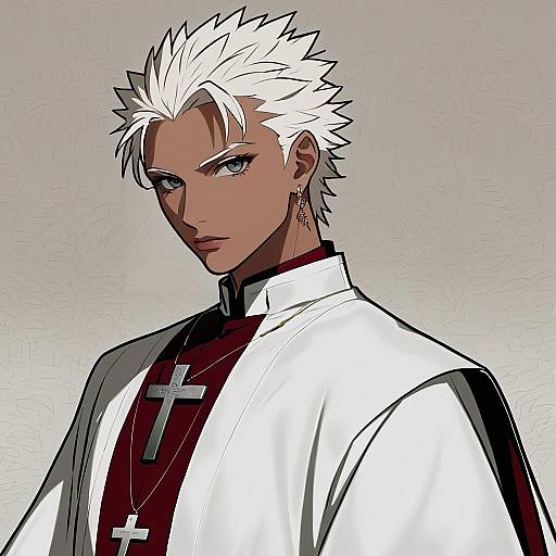 Illustration of Amakusa shirou (fate), fate (series) in the style of Hori (hori no su)