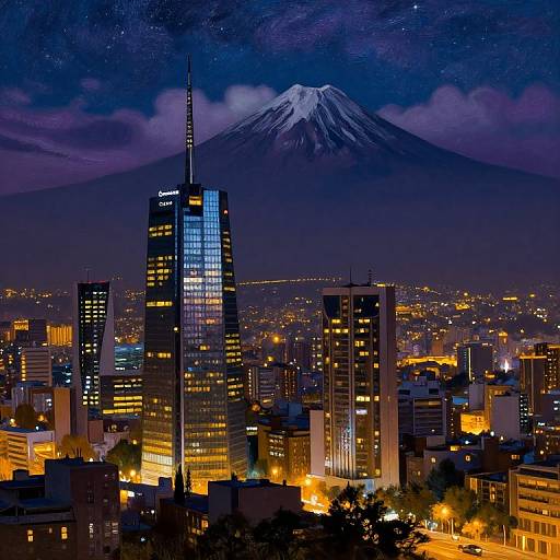 Starry Night Over Santiago Skyline