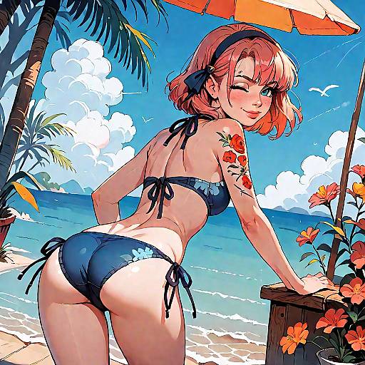 Beachside Beauty with Floral Details