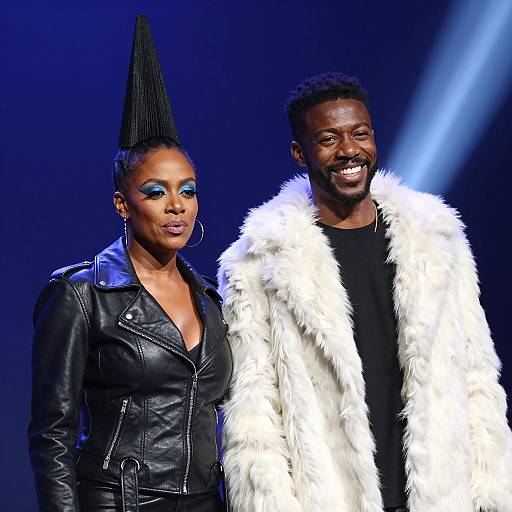 Two Fashionable People on Stage