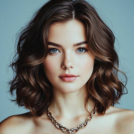 Realistic Portrait of a Girl with Jewelry