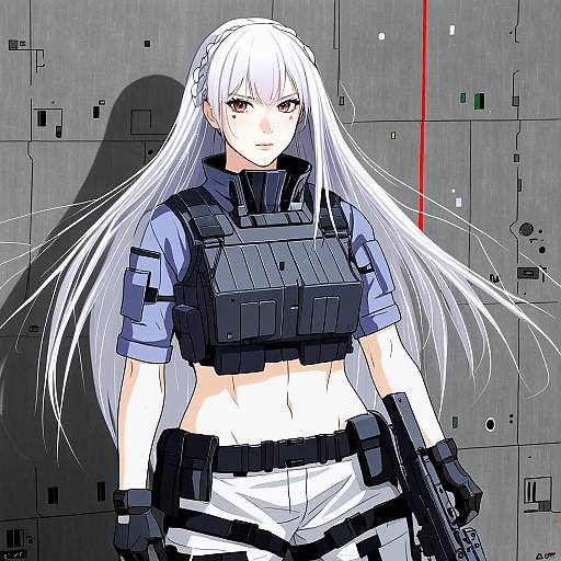 Illustration of Ak-15 (girls' frontline), girls' frontline in the style of Jadf