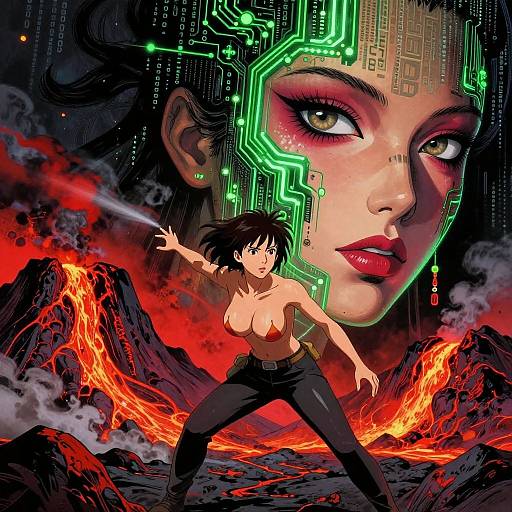 Hybrid Explorer Amid Volcanic Chaos