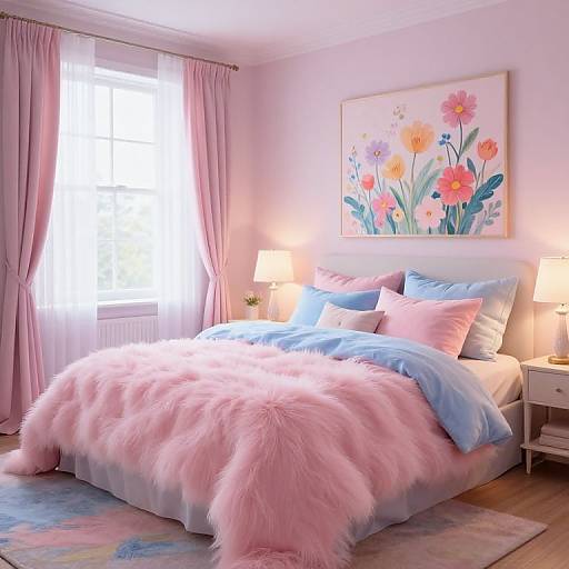Cozy Pastel Bedroom with Dreamy Ambiance