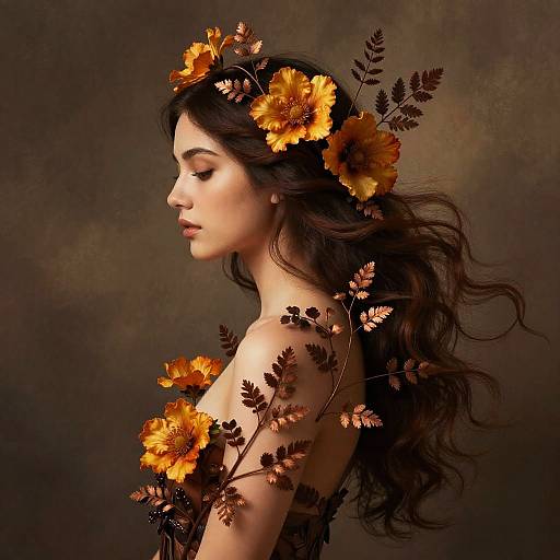 Graceful Muse with Amber Flora