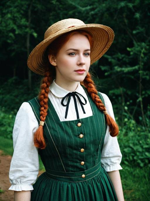 Woman in Anne of Green Gables Costume