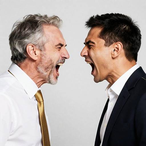 Intense Confrontation of Two Men