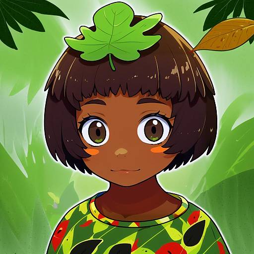 Illustration of Anne boonchuy, amphibia in the style of Kouno hikaru