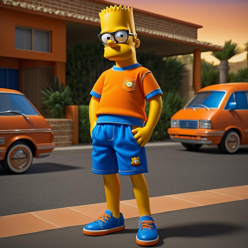 Photorealistic Bart Simpson in Real Life