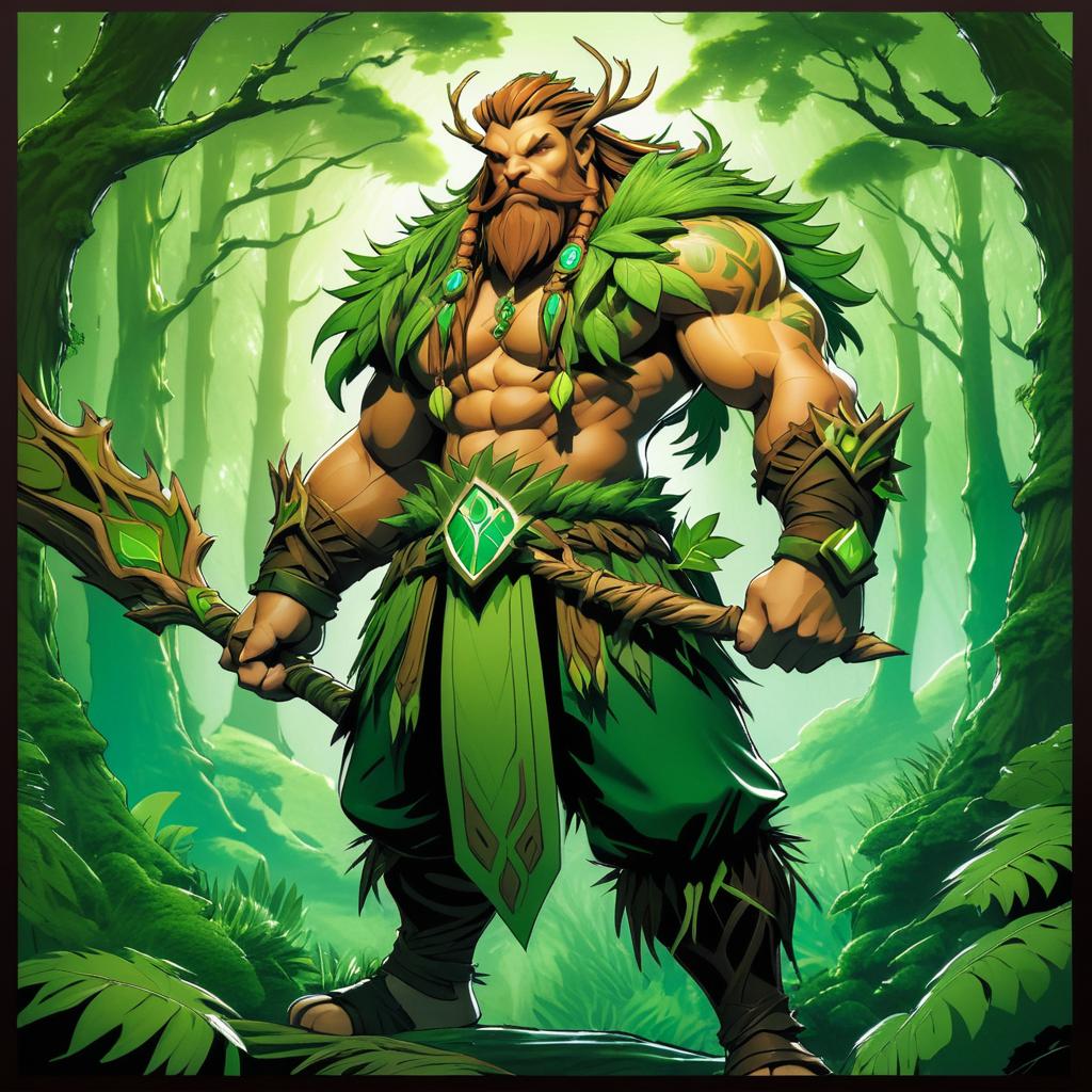 Ancient Woodland Druid in Joe Madureira Style