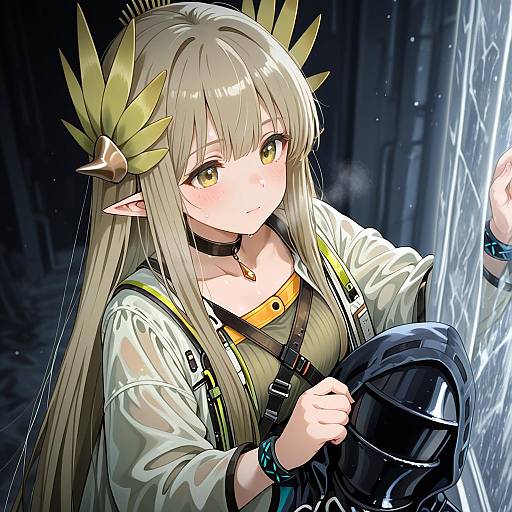 Illustration of Muelsyse (arknights), arknights in the style of Yamasaki wataru