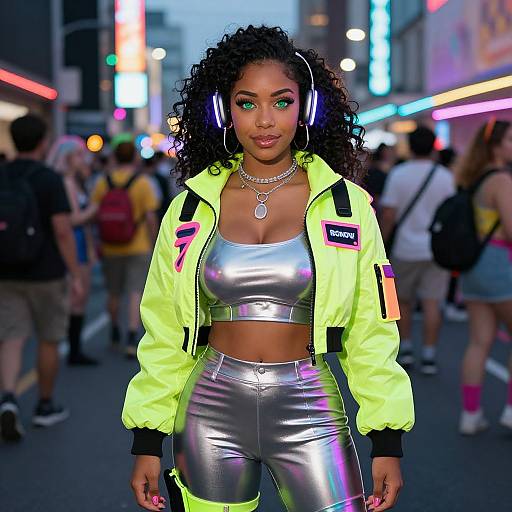 Futuristic Neon Festival Fashion