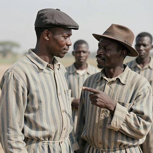 African American Men in 19th-Century Prison Uniforms