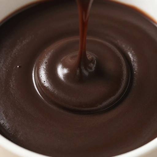 Silky Ebony Cream on Dessert