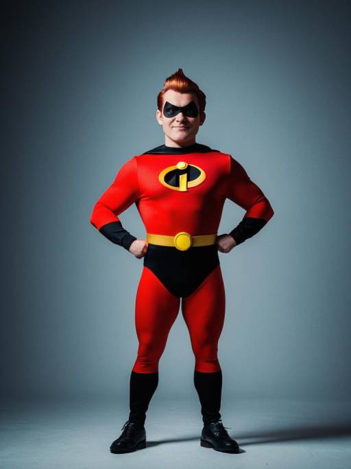 Man in Jack-Jack Incredibles Costume