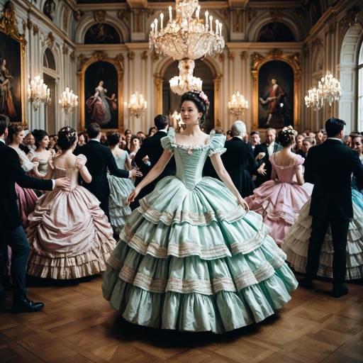 Goddess in Pastel Gown Dancing Elegantly