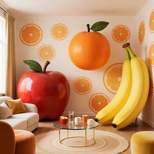 Whimsical Fruit-Themed Cozy Room