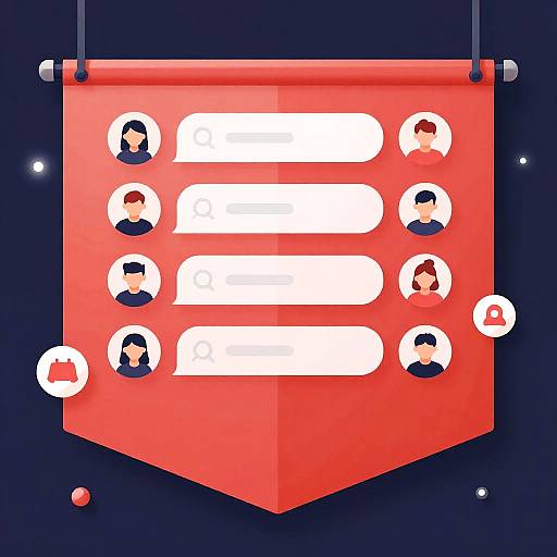 Vibrant Red Discord Chat Illustration