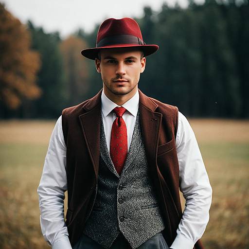 Formal Outdoor Portrait of a Young Man
