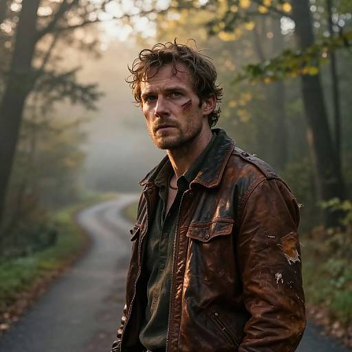 Cinematic Portrait of Rugged Traveler