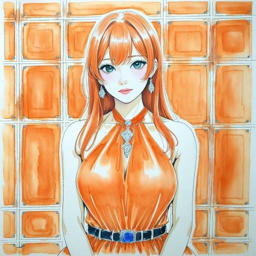 Ichigo Momomiya in Elegant Orange Dress