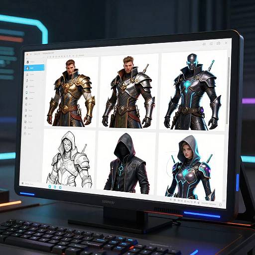 Sci-Fi Character Design Generator Interface