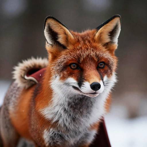 Fiery European Fox in Winter Cloak